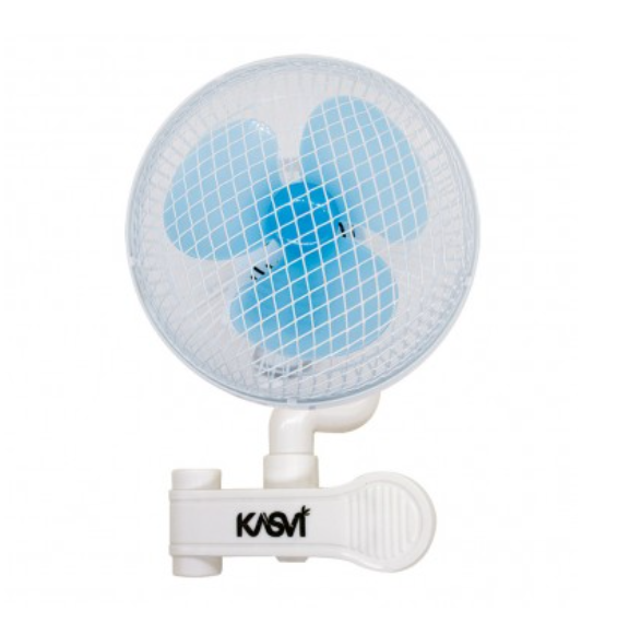 VENTILADOR CLIP FAN PINZA OSCILANTE 22CM 20W-KASVI