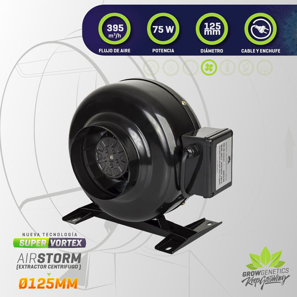 EXTRACTOR CENTRIFUGO 125MM SUPER VORTEX GROW GENETIC