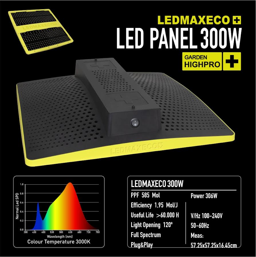 PANEL LED MAX ECO 300W GARDEN HIGH PRO