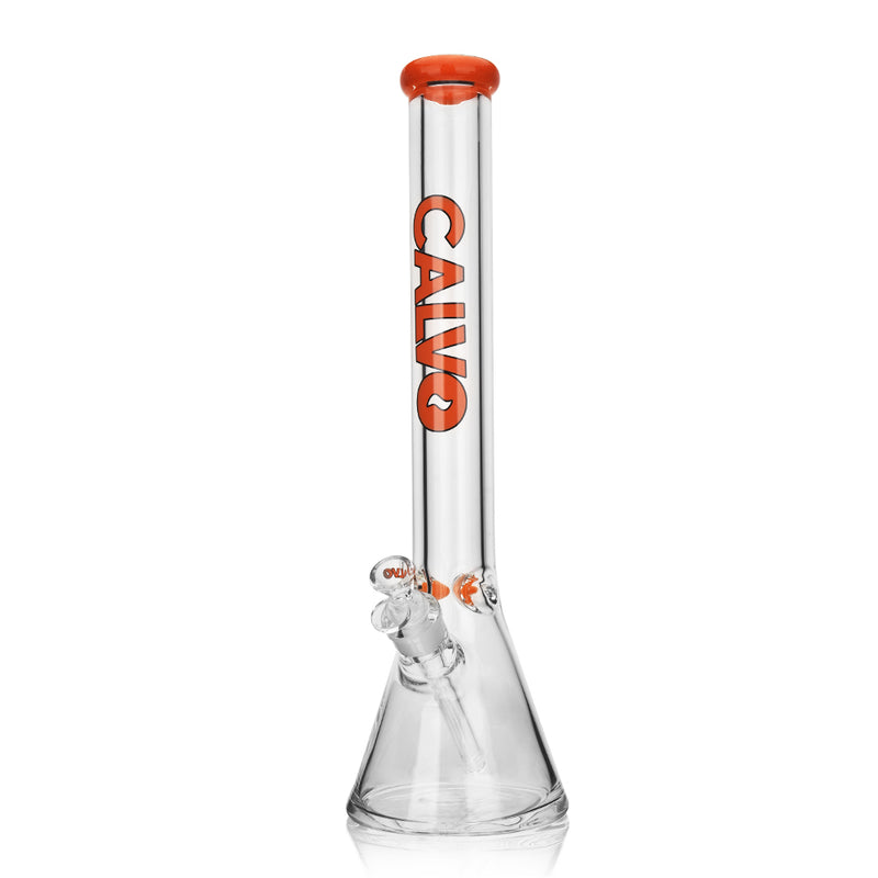 BONG PREMIUM BEAKER COLOR ORANGE 45CM - CALVO-1