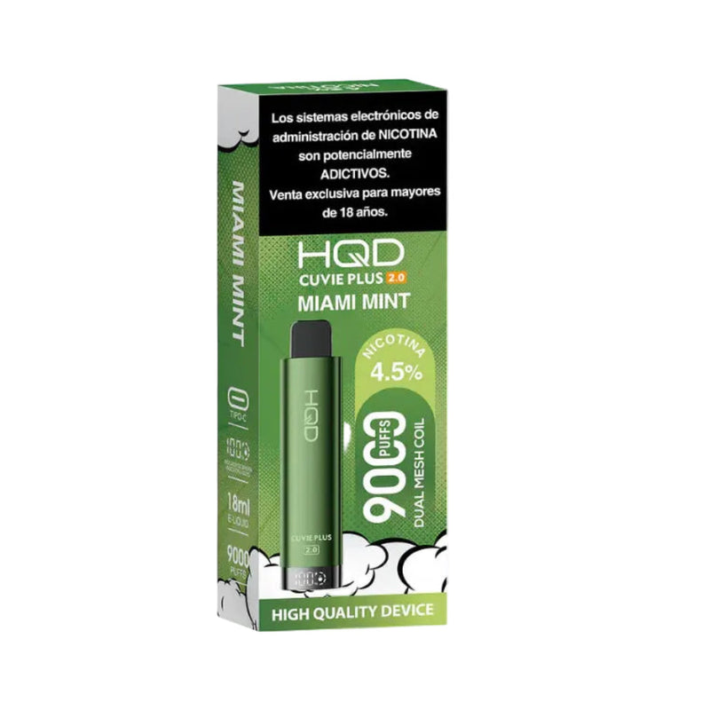 VAPORIZADOR CUVIE PLUS 9000 PUFFS MIAMI MINT - HQD-2