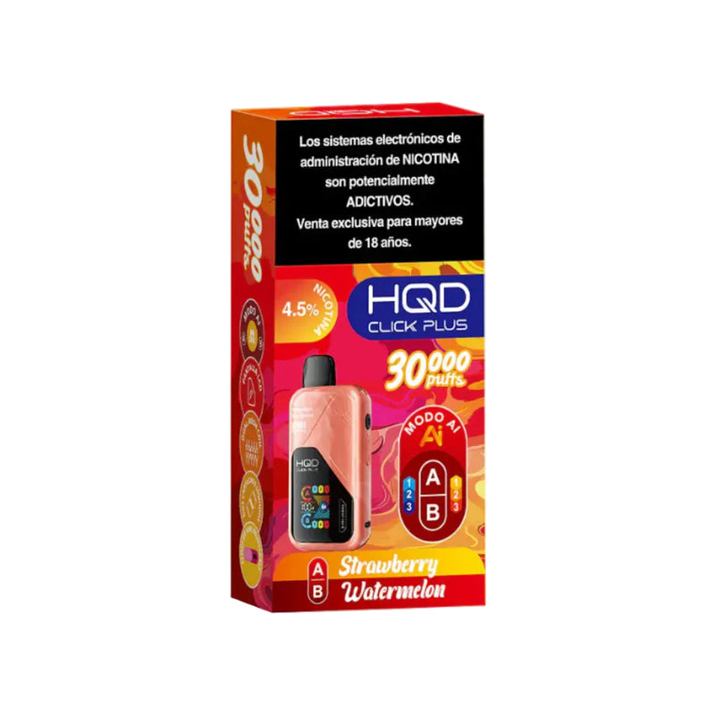VAPORIZADOR CLICK PLUS 30000 DOBLE SABOR STRAWBERRY/WATERMELON - HQD-2