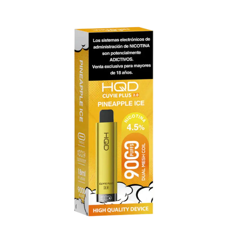 VAPORIZADOR CUVIE PLUS 2.0 (9000 PUFFS) PINEAPPLE ICE - HQD-2