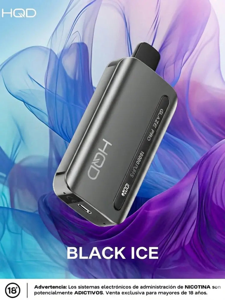 VAPORIZADOR GLAZE PRO 18000 BLACK ICE - HQD-3