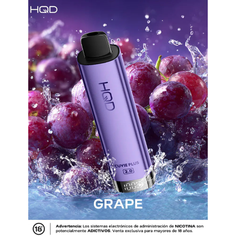 VAPORIZADOR CUVIE PLUS 9000 PUFFS GRAPE - HQD-3