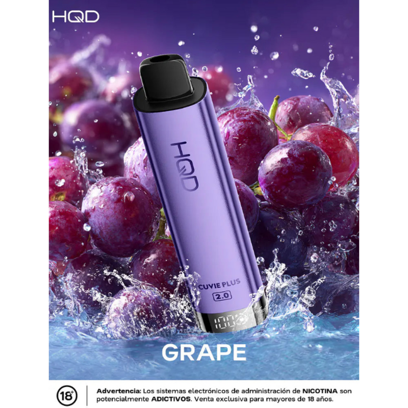 VAPORIZADOR CUVIE PLUS 9000 PUFFS GRAPE - HQD-3