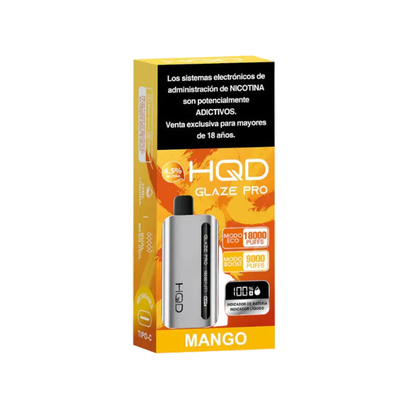 VAPORIZADOR GLAZE PRO 18000 MANGO - HQD-2