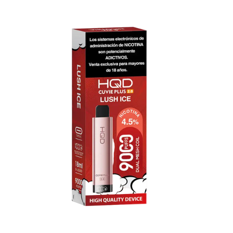 VAPORIZADOR CUVIE PLUS 2.0 (9000 PUFFS) LUSH ICE - HQD-2