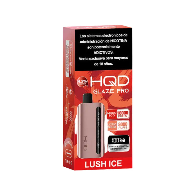 VAPORIZADOR GLAZE PRO 18000 LUSH ICE - HQD-2