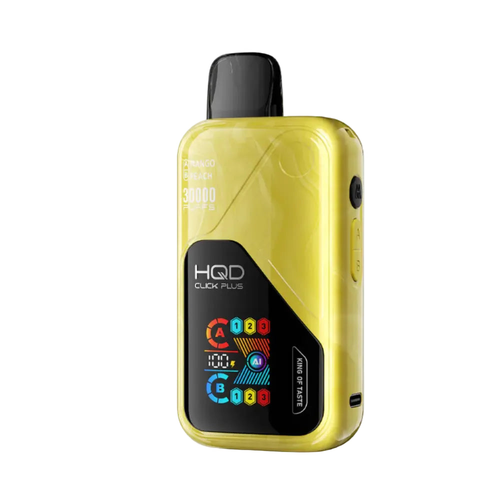 VAPORIZADOR CLICK PLUS 30000 DOBLE SABOR MANGO/PEACH - HQD