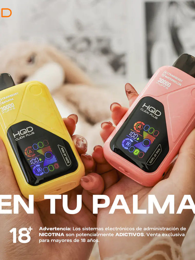 VAPORIZADOR CLICK PLUS 30000 DOBLE SABOR STRAWBERRY/WATERMELON - HQD-4