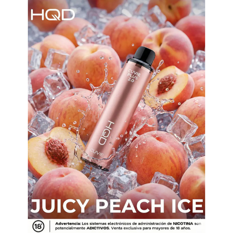 VAPORIZADOR CUVIE PLUS 9000 PUFFS JUICY PEACH ICE - HQD-3