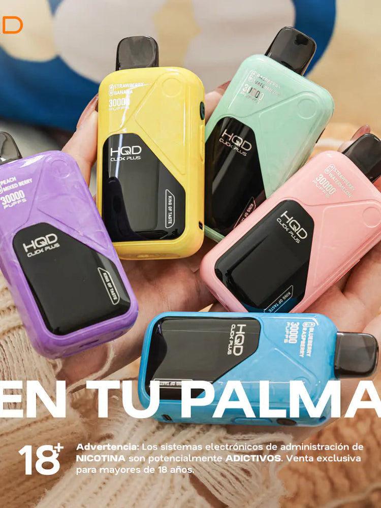 VAPORIZADOR CLICK PLUS 30000 DOBLE SABOR STRAWBERRY/BANANA - HQD-4