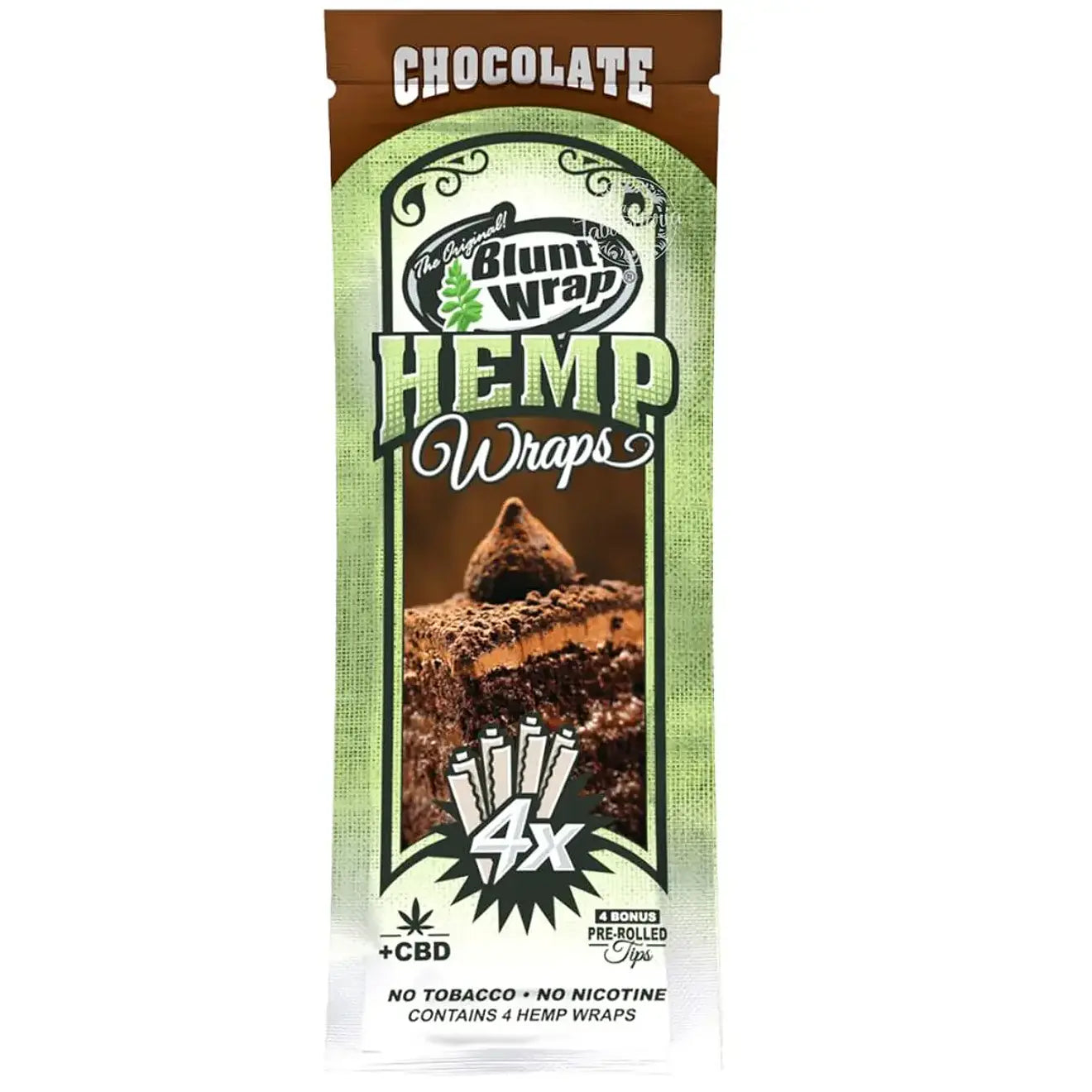 BLUNT HEMP WRAP X4 CHOCOLATE - BLUNT WRAP