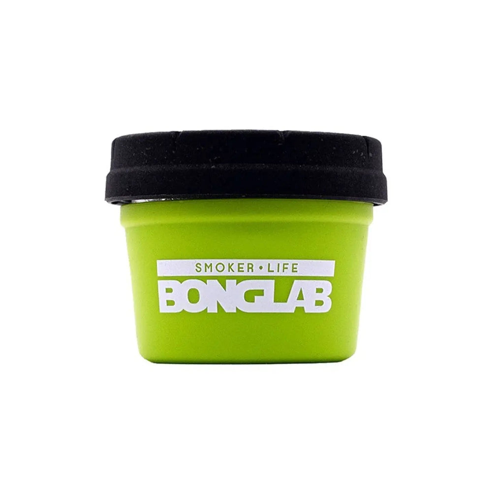 JAR ELECTRIC GREEN 4OZ TAPA NEGRA - BONGLAB-1