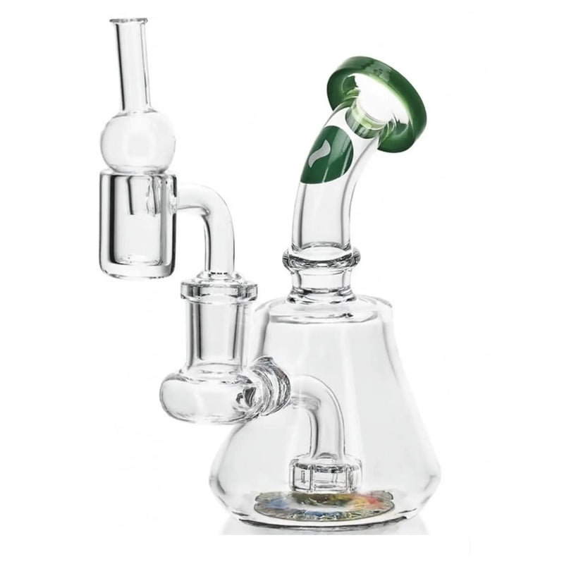 WAX SET GREEN - DAB RIG + BANGER + CARB CAP - CALVO-2