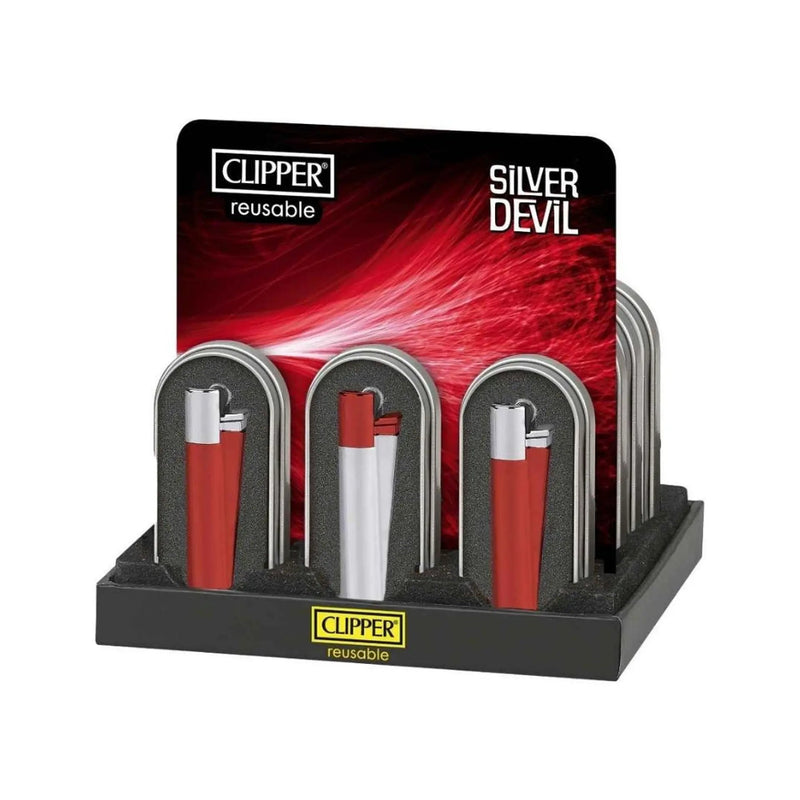 ENCENDEDOR CLIPPER METALICO SILVER DEVIL - CLIPPER-1