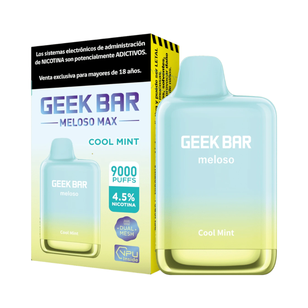 VAPORIZADOR DESECHABLE GEEK BAR MELOSO MAX 9000 PUFFS COOL MINT-1