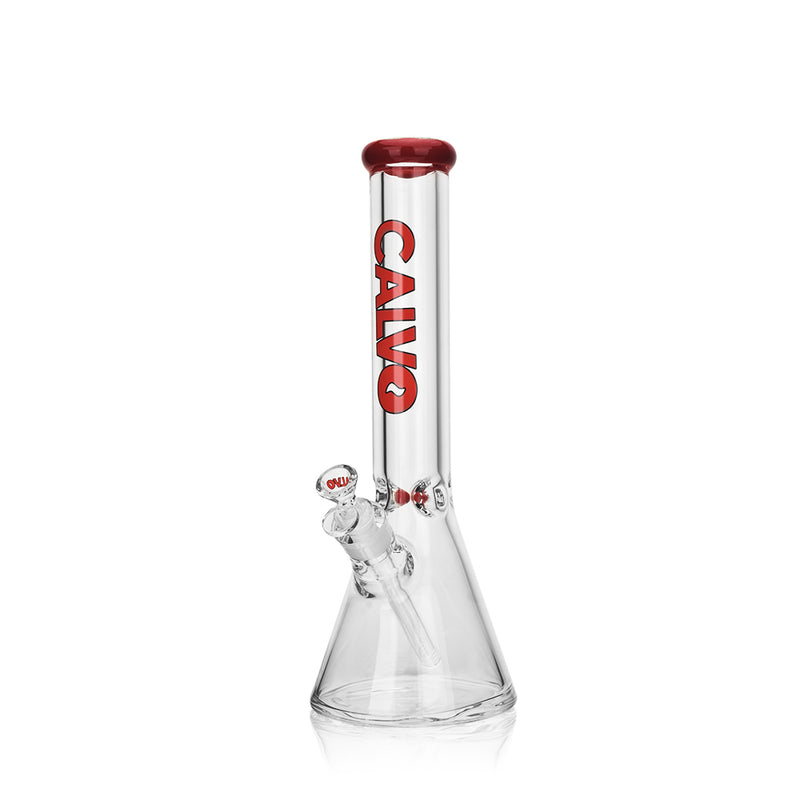 BONG PREMIUM BEAKER COLOR RED 35CM - CALVO-1