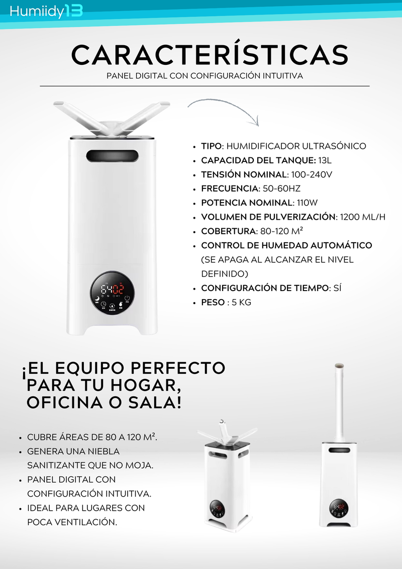 HUMIDIFICADOR ULTRASONICO 13 LITROS-3
