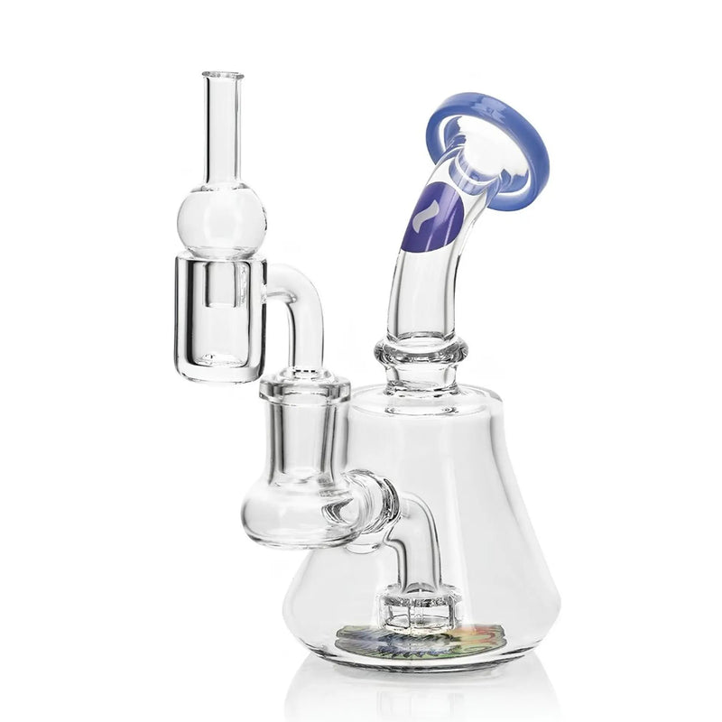 WAX SET JADE BLUE - DAB RIG + BANGER + CARB CAP - CALVO-1