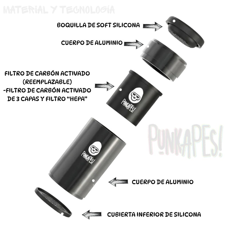 PACK FILTRO PERSONAL ANTIOLOR + REPUESTO - PUNKAPES-3