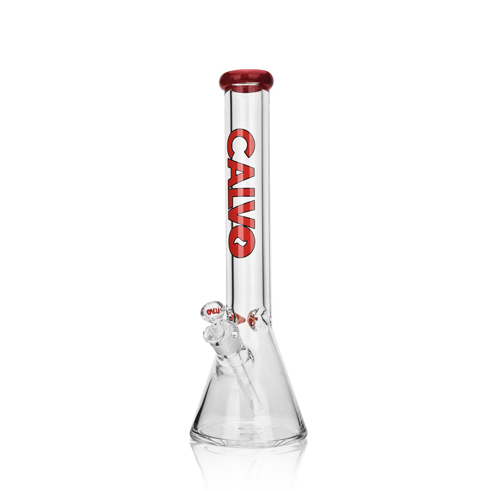 BONG PREMIUM BEAKER COLOR RED 40CM - CALVO-1