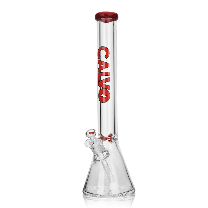 BONG PREMIUM BEAKER COLOR RED 45CM - CALVO-1