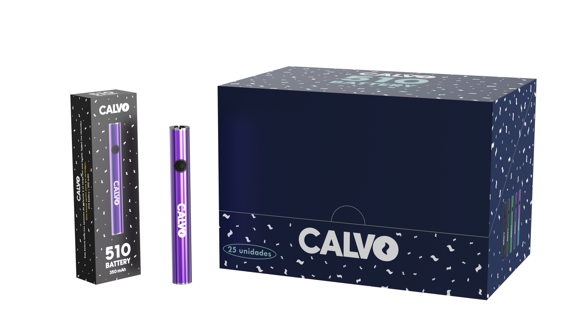 BATERIA 510 CALVO COLOR MORADO