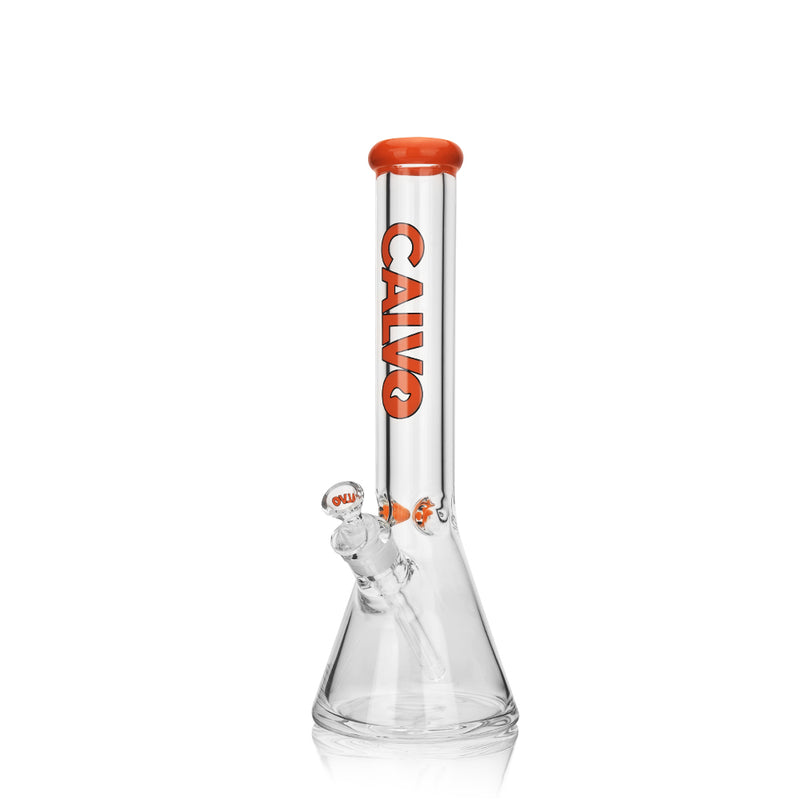 BONG PREMIUM BEAKER COLOR ORANGE 35CM - CALVO-1