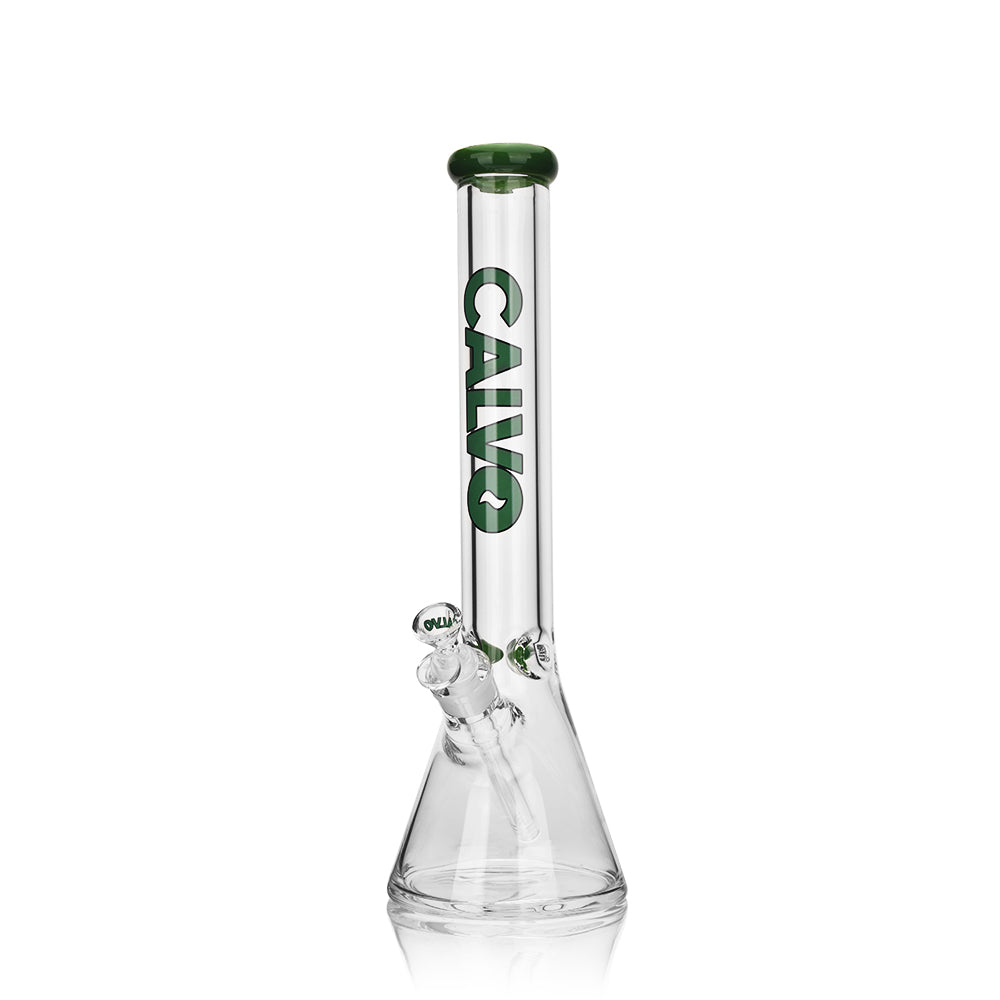 BONG PREMIUM BEAKER COLOR GREEN 40CM - CALVO-1