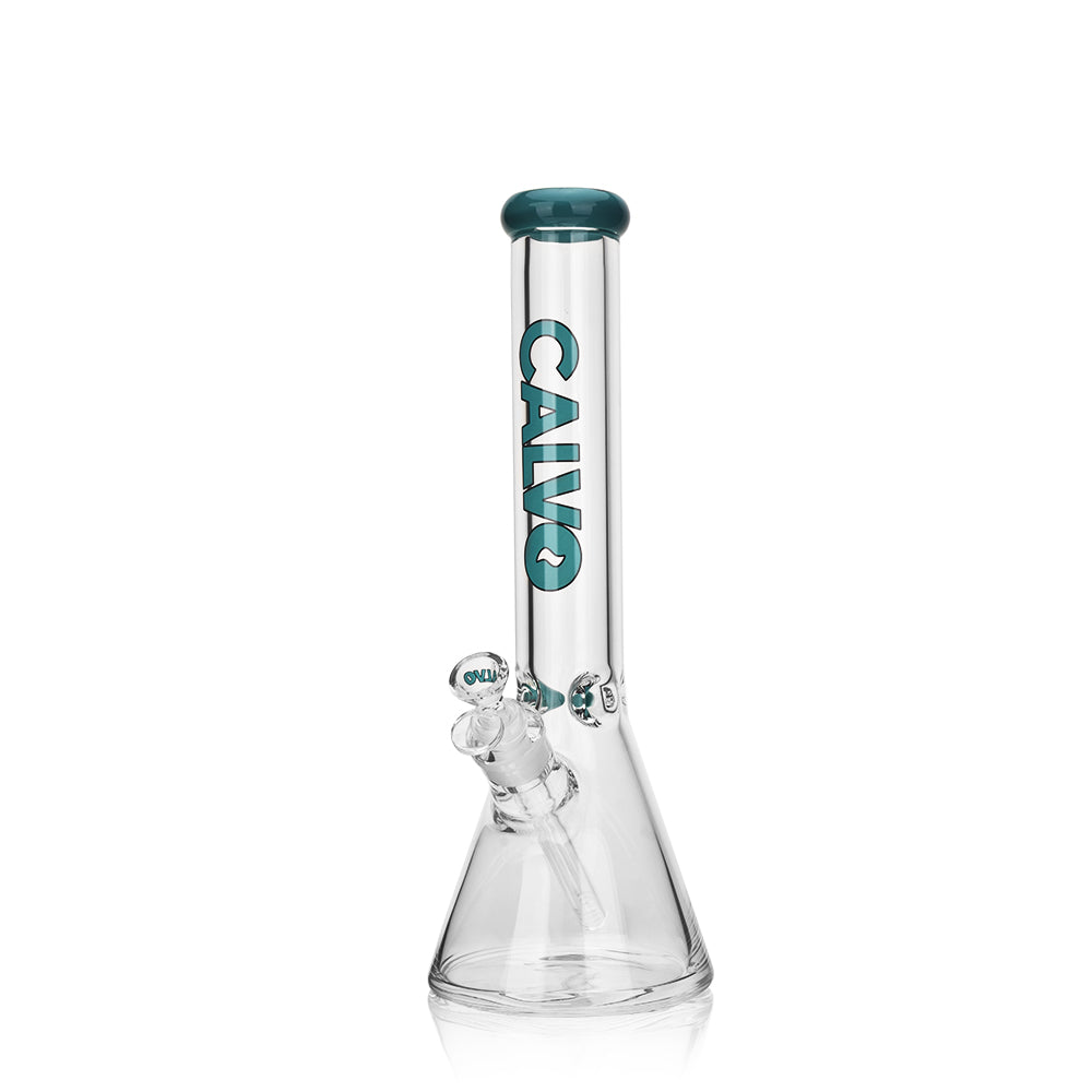 BONG PREMIUM BEAKER COLOR BLUE 35CM - CALVO-1