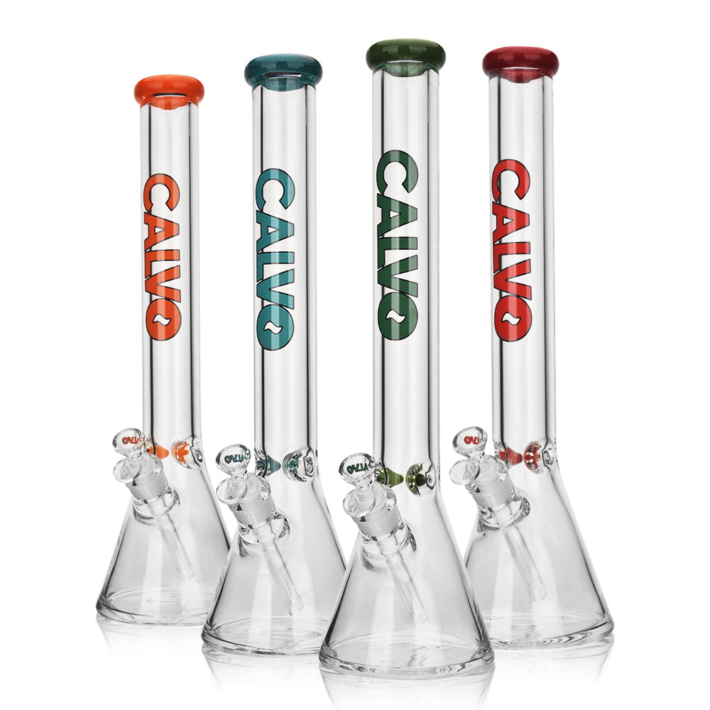 BONG PREMIUM BEAKER COLOR BLUE 45CM - CALVO-2