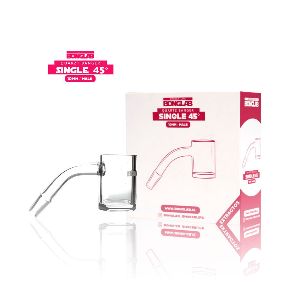 BANGER CUARZO SIMPLE 45 GRADOS 10MM BONGLAB
