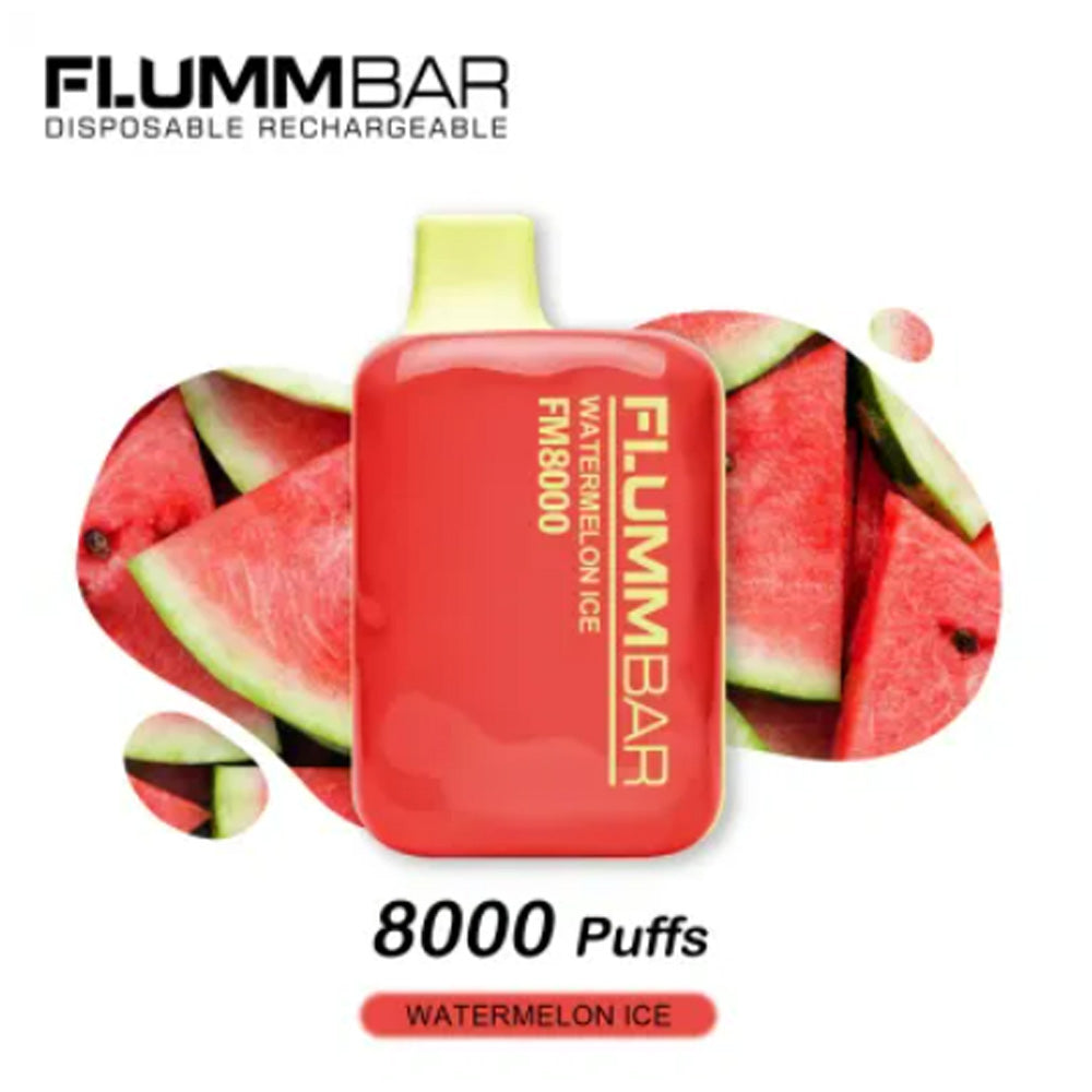 FLUMMBAR 8000 PUFF WATERMELON ICE 0% NICOTINA-1