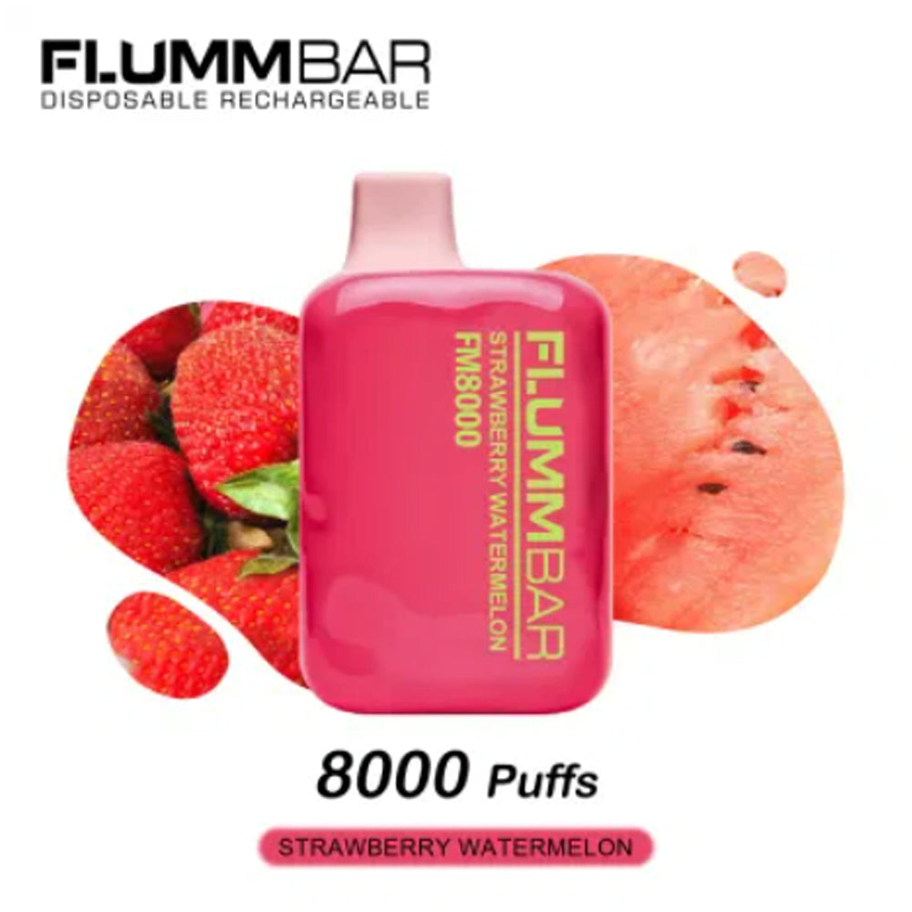 FLUMMBAR 8000 PUFF STRAWBERRY WATERMELON 0% NICOTINA-1