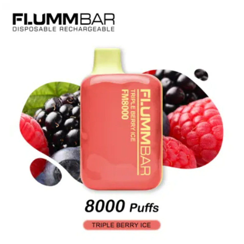 FLUMMBAR 8000 PUFF TRIPLE BERRY ICE 0% NICOTINA-1