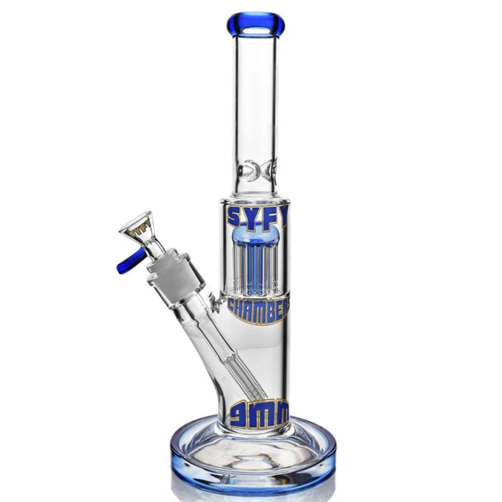 BONG SYFY TREE PERC STRAIGHT TUBE AZUL - CALVO