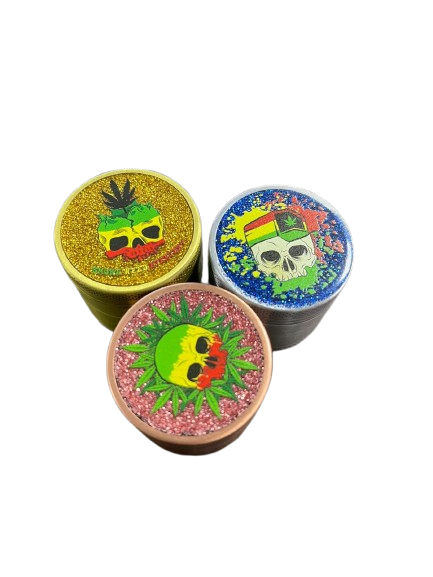 MOLEDOR 4 PARTES 40MM DISEÑO CALAVERA Y BRILLOS