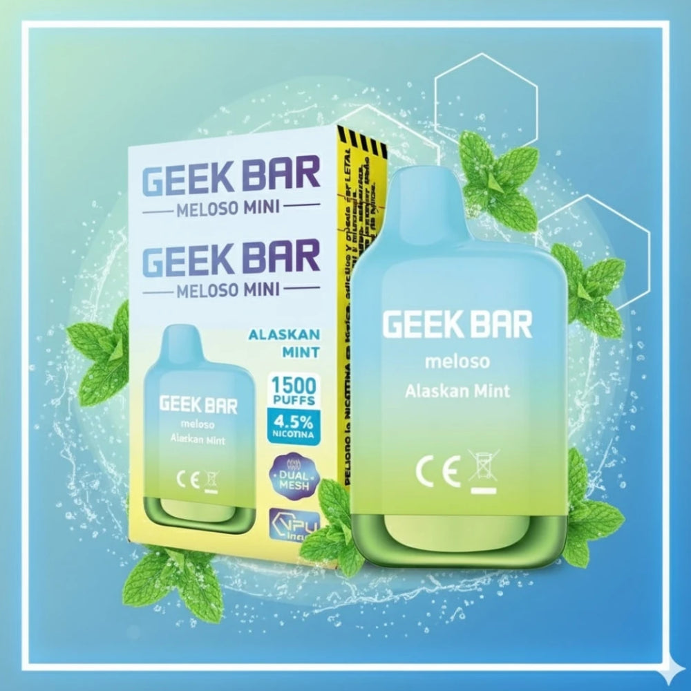 VAPORIZADOR DESECHABLE MELOSO MINI 1500 PUFFS ALASKAN MINT - GEEK BAR-2