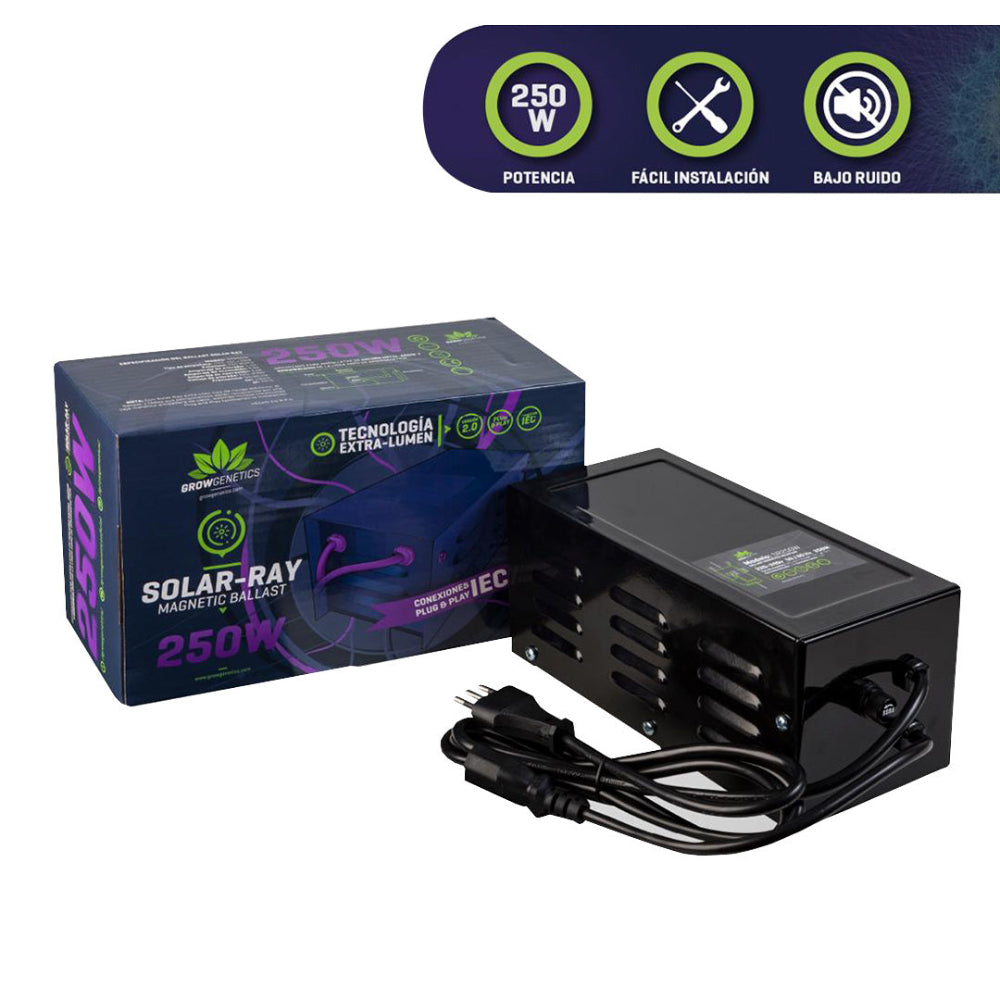 BALASTRO 250W MAGNETICO SOLAR RAY - GROW GENETICS