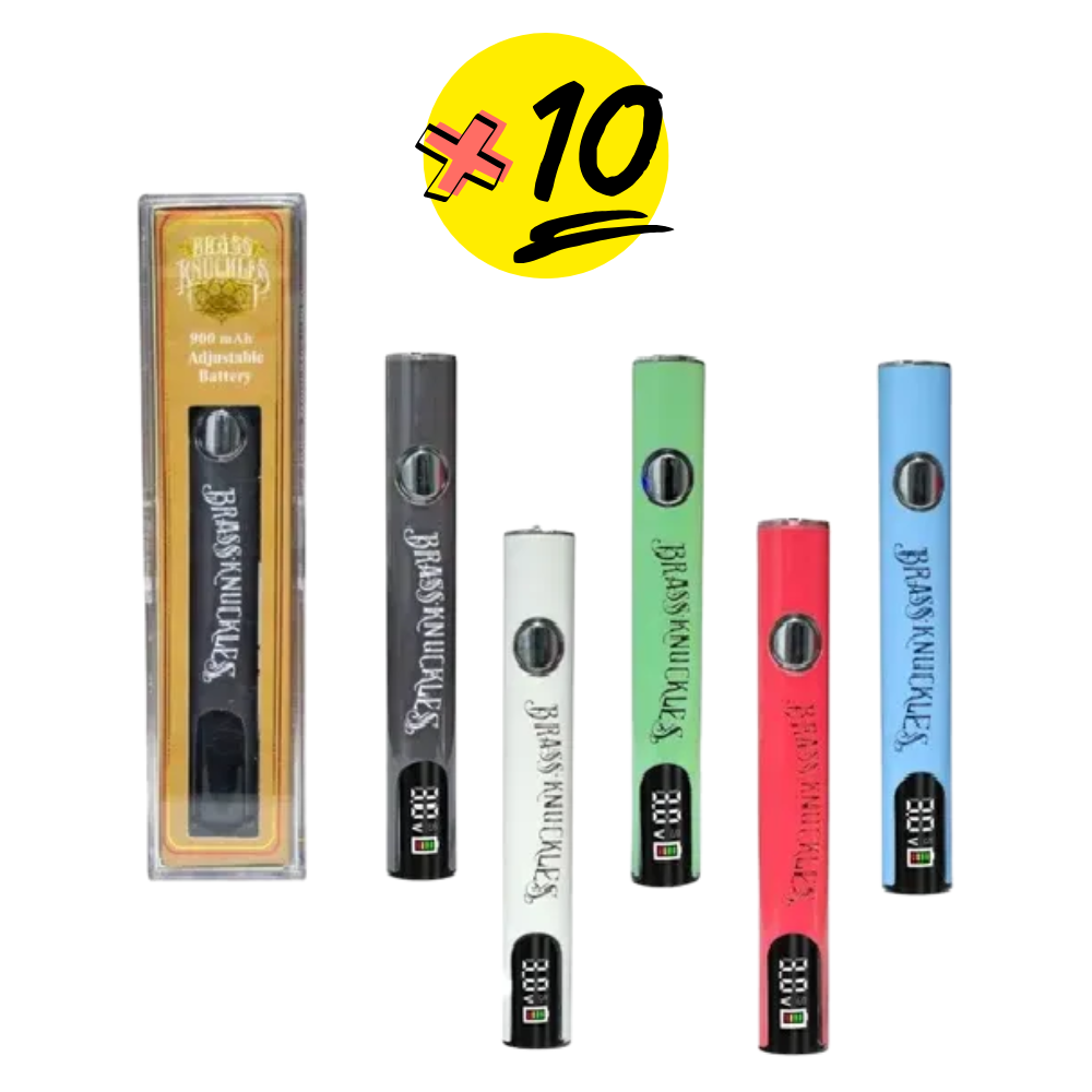 BATERIAS BRASS KNUCKLES LED TIPO-C PACK X10 COLORES SURTIDOS