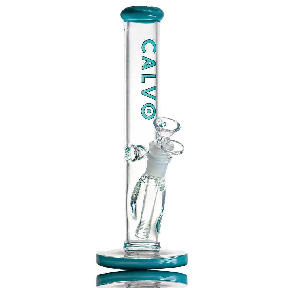 BONG STRAIGHT TUBE AMERICAN COLOR BLUE - CALVO