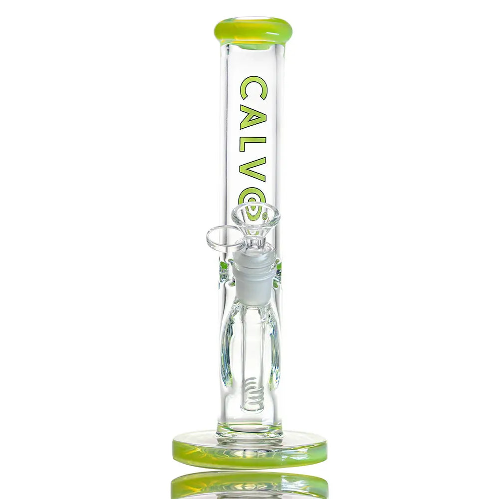 BONG STRAIGHT TUBE AMERICAN COLOR GREEN - CALVO