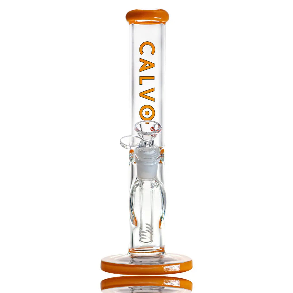 BONG STRAIGHT TUBE AMERICAN COLOR ORANGE - CALVO