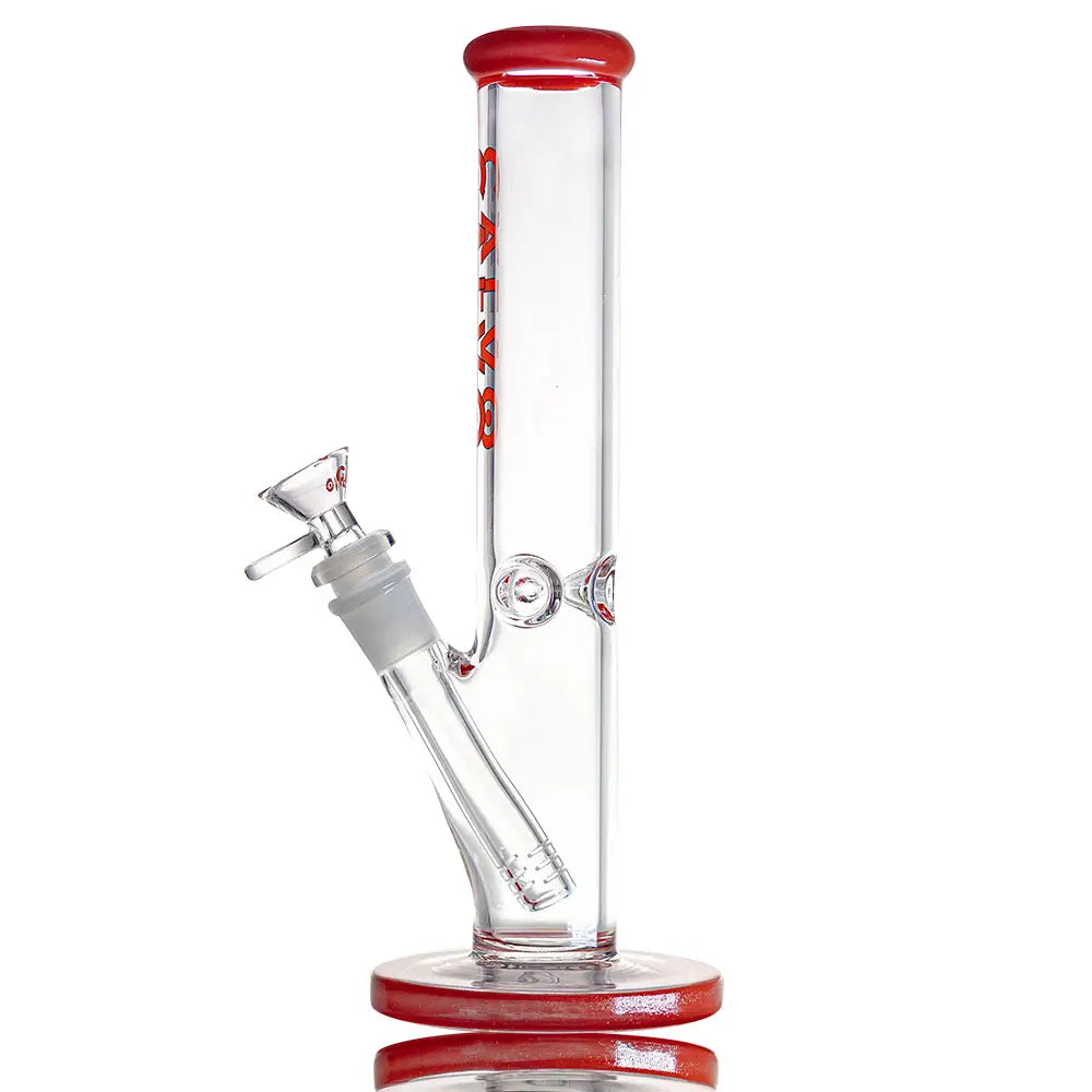 BONG STRAIGHT TUBE AMERICAN COLOR RED - CALVO-3