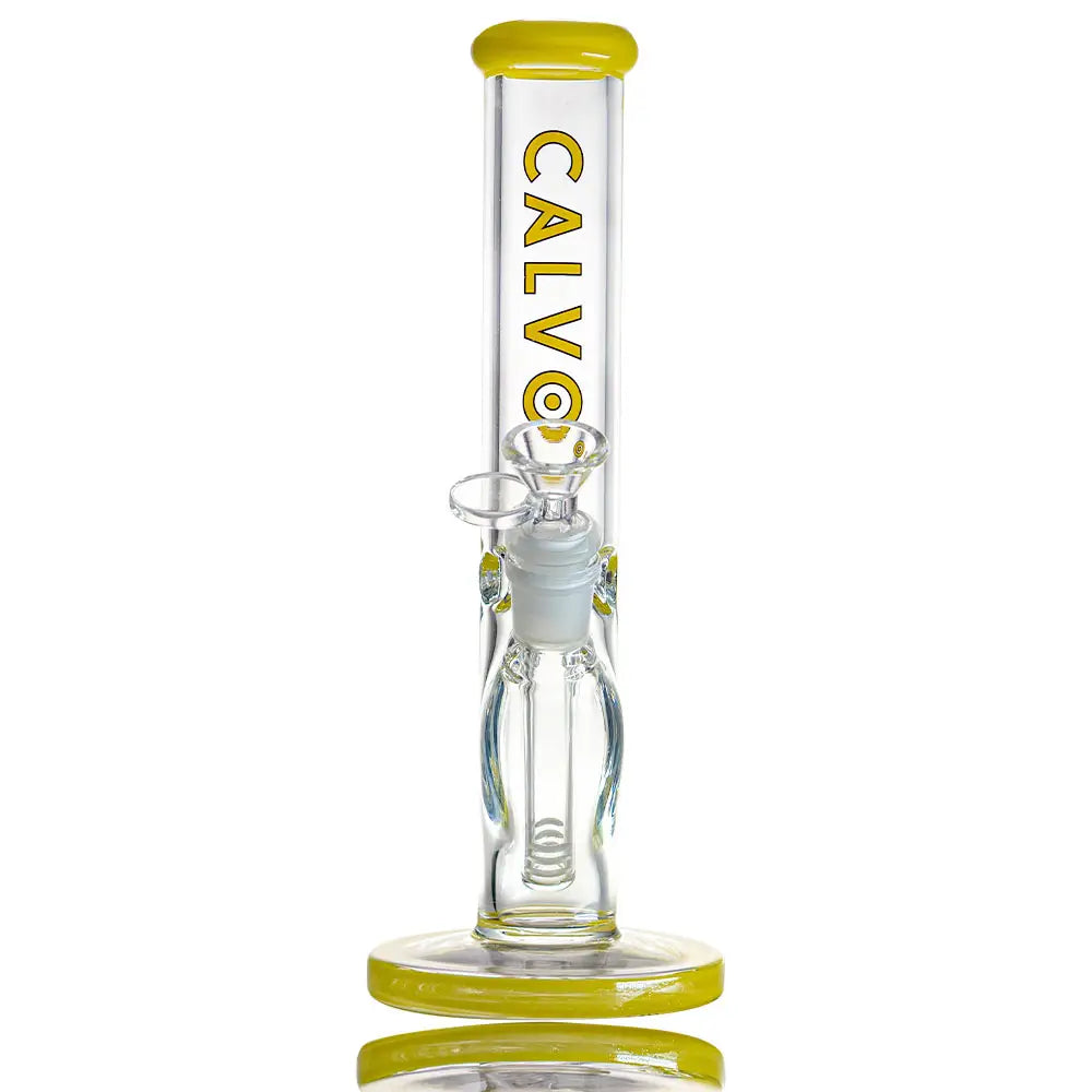 BONG STRAIGHT TUBE AMERICAN COLOR YELLOW - CALVO