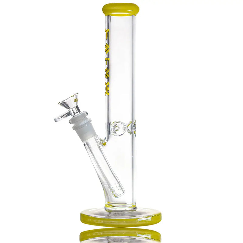 BONG STRAIGHT TUBE AMERICAN COLOR YELLOW - CALVO-3