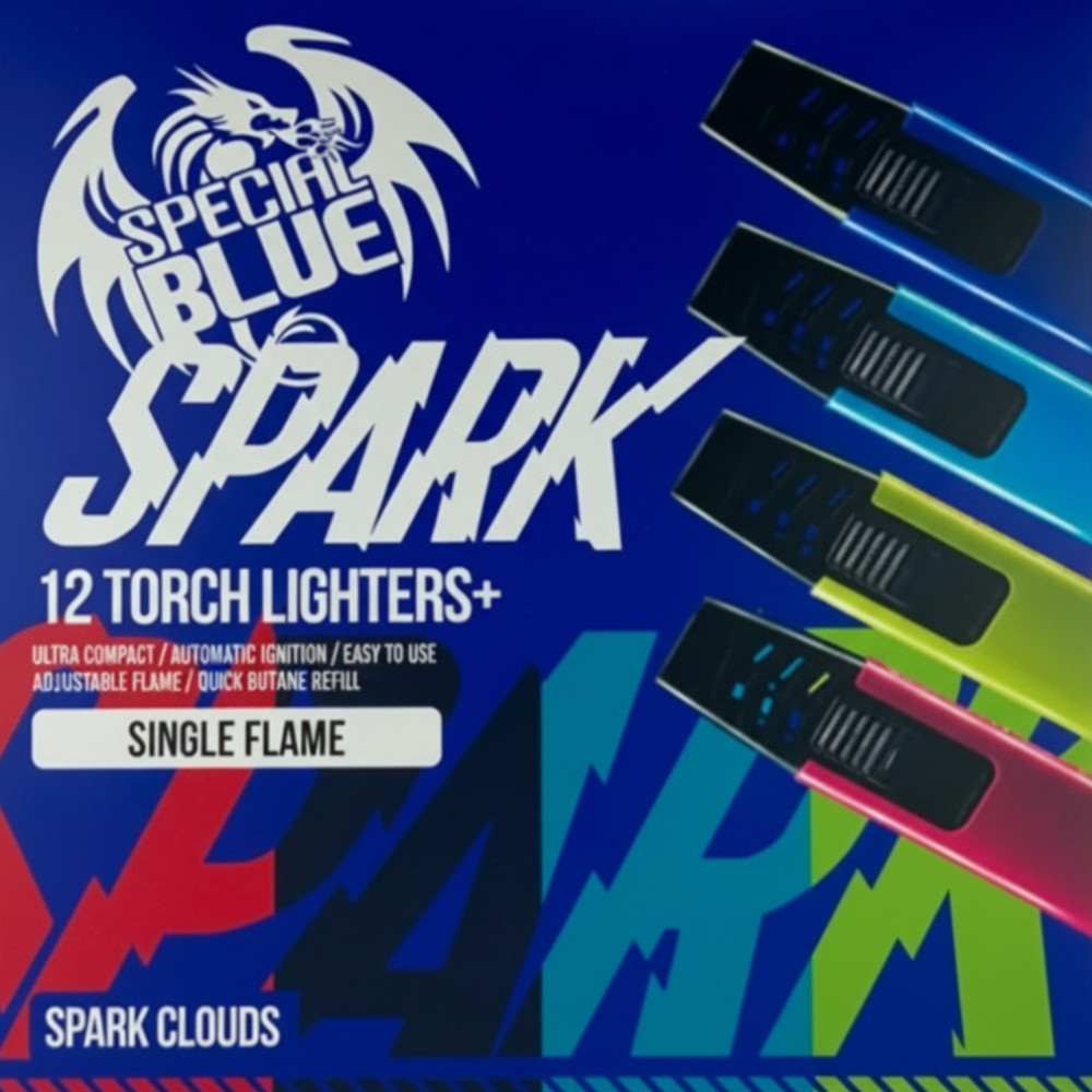 ENCENDEDOR SOPLETE SPARK CLOUDS LIGHTER - SPECIAL BLUE