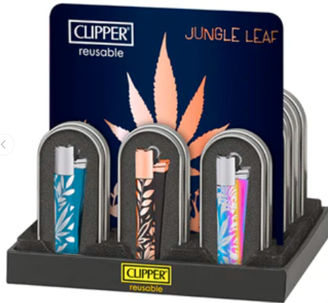 ENCENDEDOR METALICO JUNGLE LEAFS - CLIPPER-1